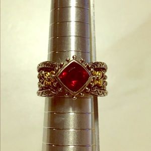 Gorgeous Barbara Bixby Cushion Garnet Ring❤️❤️❤️